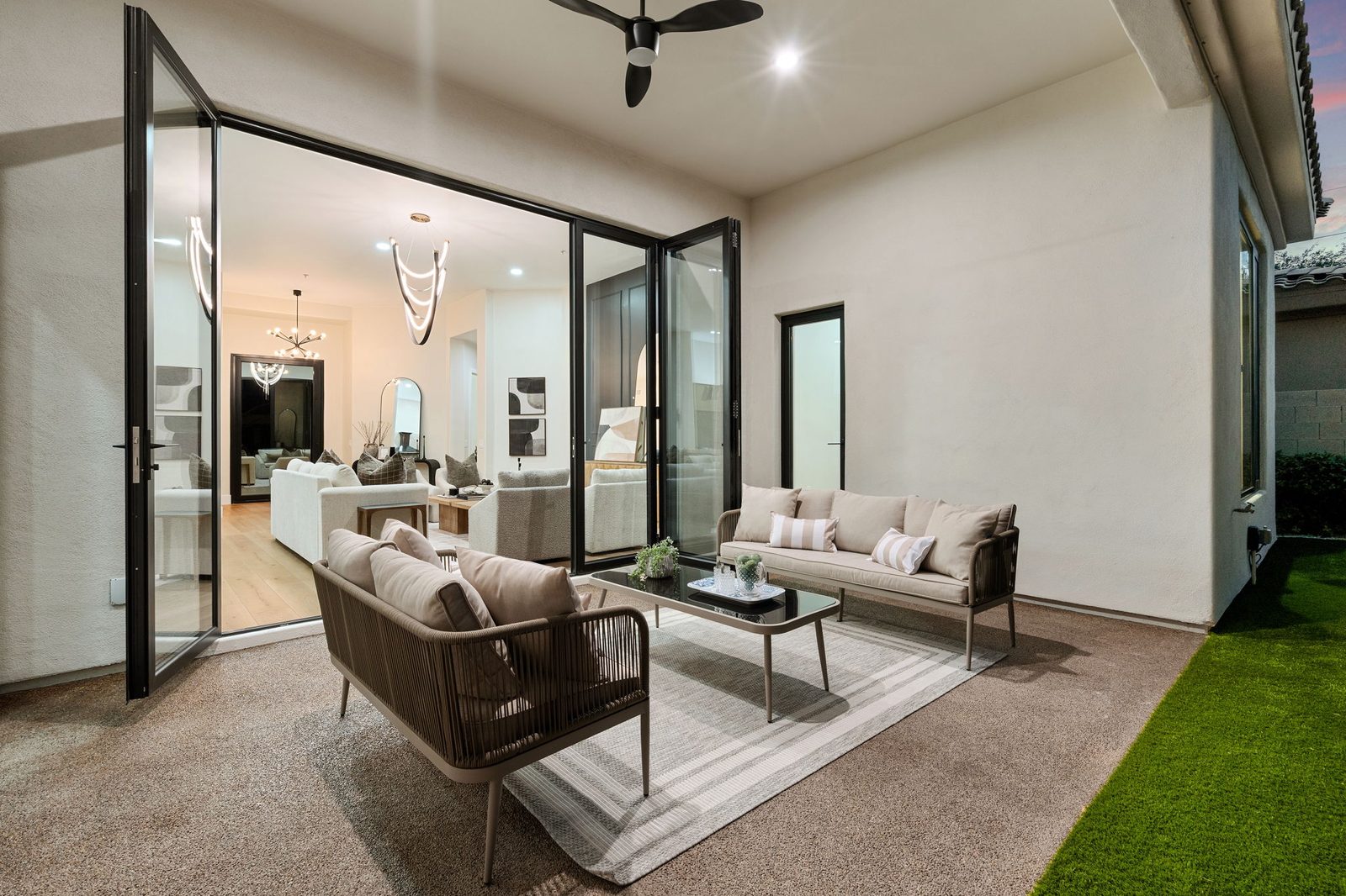 7238 E Lupine Avenue, bifold doors to the courtyard